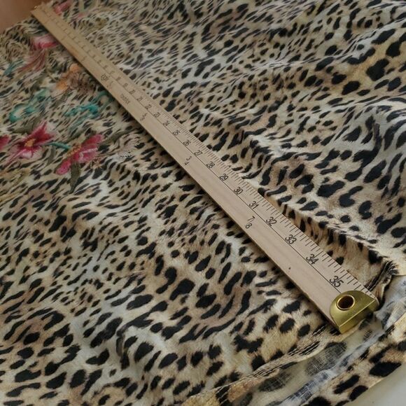 $295 JOHNNY WAS XL NEW LEOPARD EMBROIDERED MAISIE TUNIC DRESS extra large NWT - Picture 5 of 13